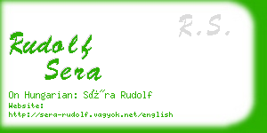 rudolf sera business card